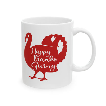 Happy Thanksgiving Ceramic Mug 11oz/15oz - Festive Holiday Coffee Cup