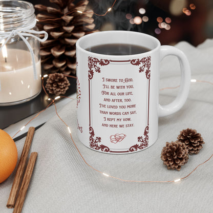 Skeleton Love Ceramic Mug - True Love Never Dies 11oz/15oz Gift