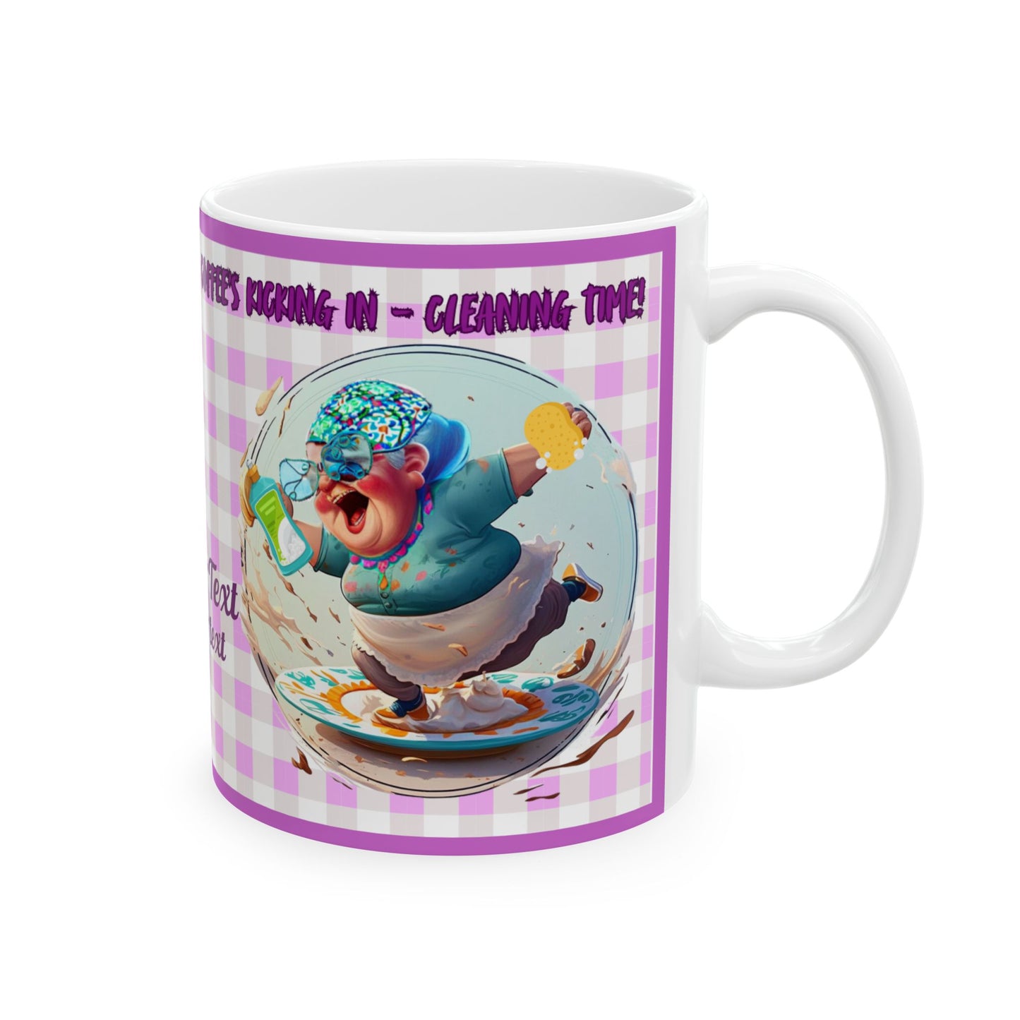 Mug Crazy Granny Funny Design 11oz 15oz Happy Crazy-Granny-cious Coffee Kitchen Cleaning