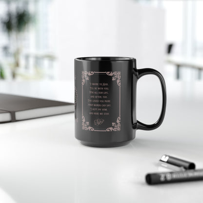 Skeleton Love Black Mug - True Love Never Dies 11oz/15oz Gift