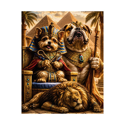 Cleopatra Yorkie Print | Funny Egypt Kids Wall Art | Dog Lover Gift | Matte Poster