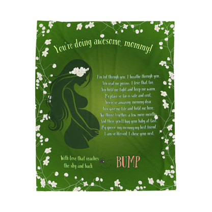 Mother's Day Plush Blanket - Warm Touching Message Gift for Mom