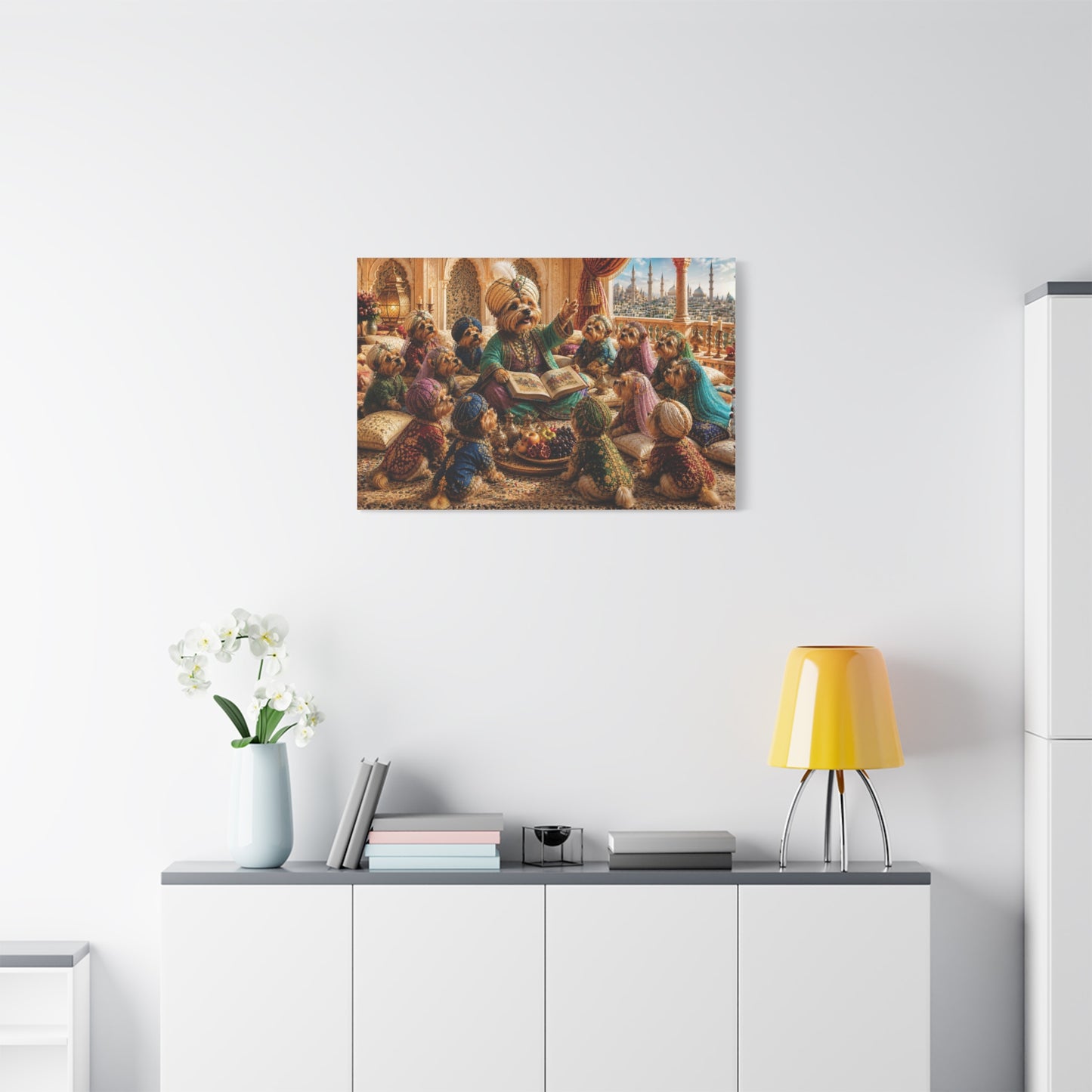 Yorkie Ottoman Sultan Canvas Wall Art – Antonio as Mehmed the Conqueror