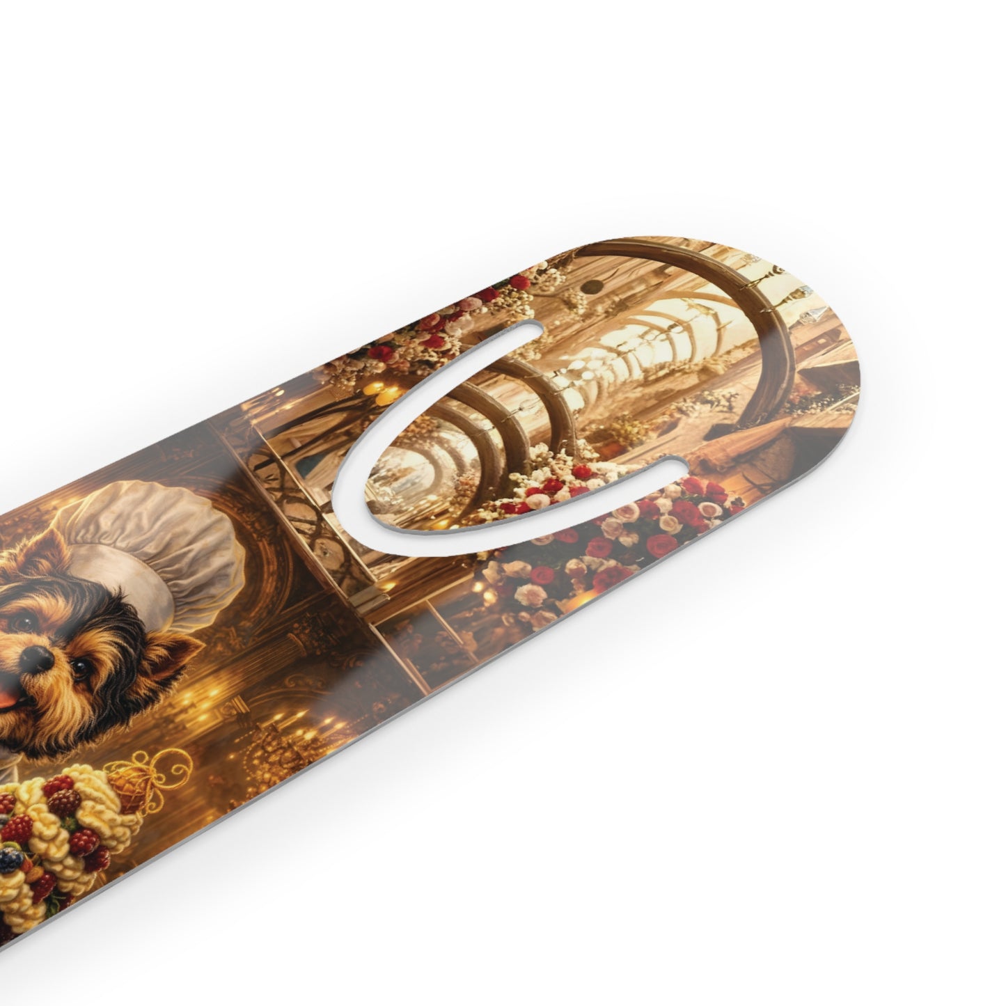 Yorkie Chef Bookmark | Whimsical Dog Baker, Cake Lover Reading Accessory