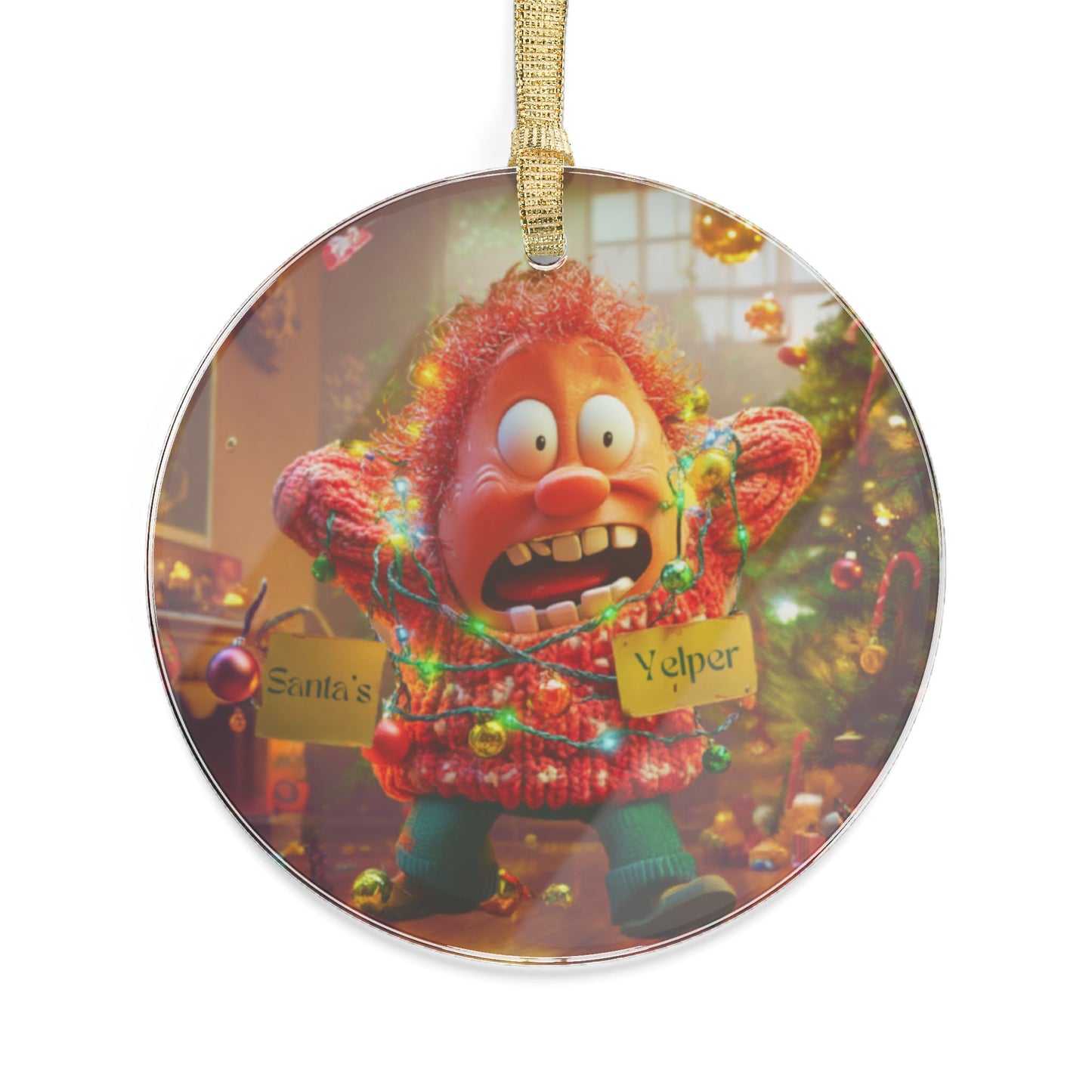 Santa's Yelper Acrylic Ornament  I For Christmas Decorations Bundle