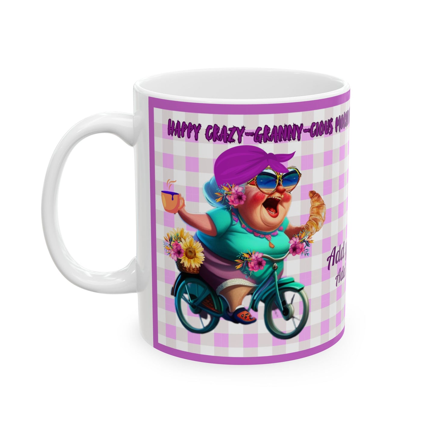 Mug Crazy Granny Funny Design 11oz 15oz Happy Crazy-Granny-cious Coffee Kitchen Cleaning