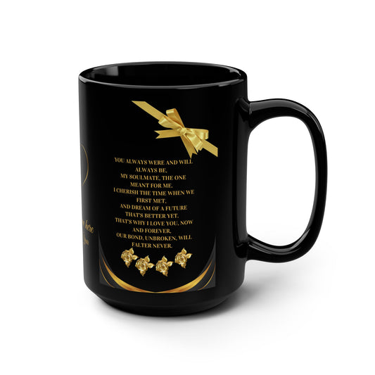 Luxury Mug - Personalized Love Poem - Black, 15oz