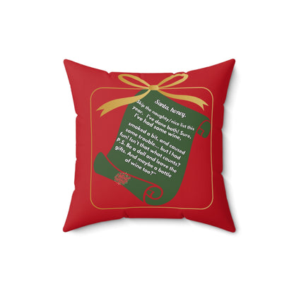 Funny Santa Square Pillow - Hilarious Christmas Home Decor Gift