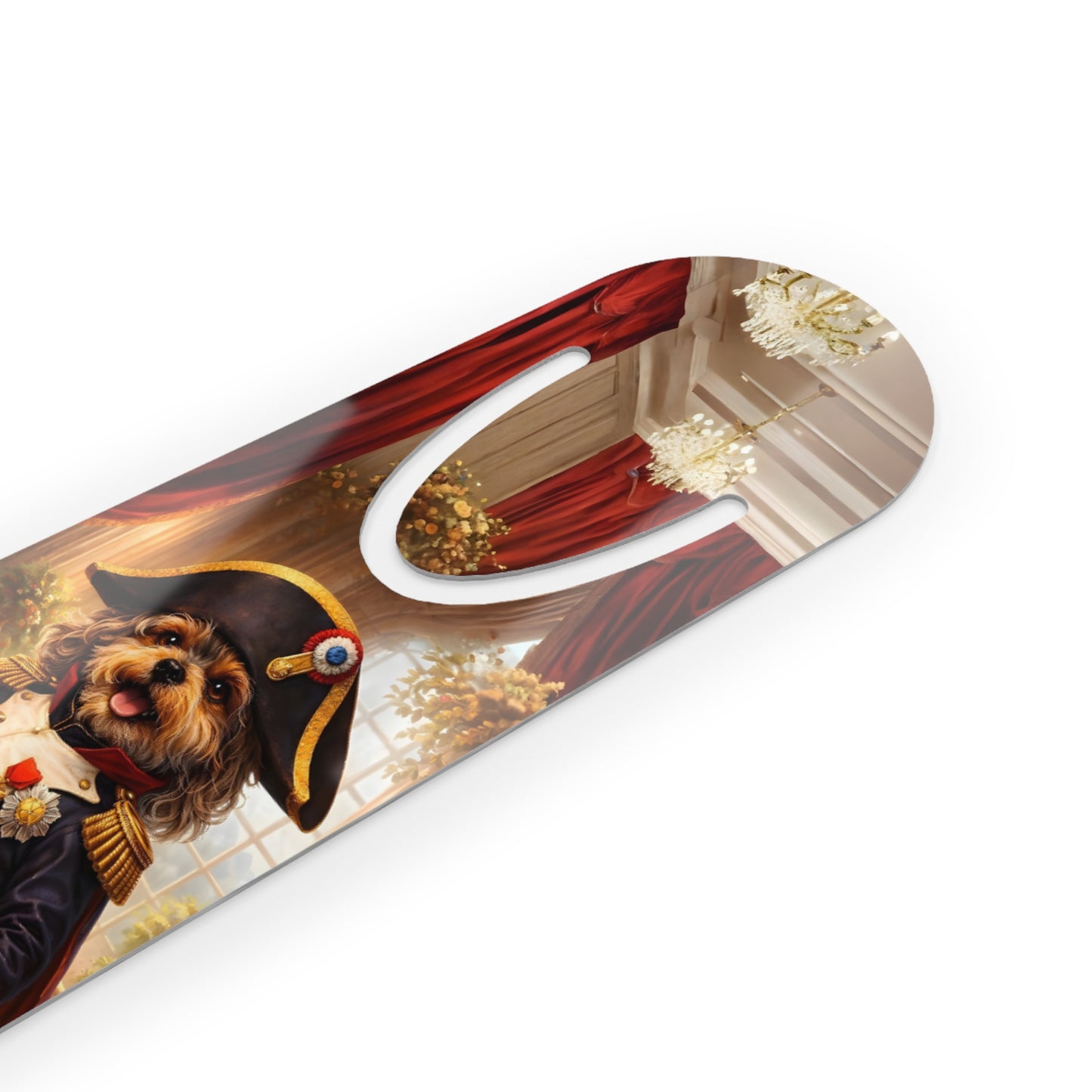 Yorkie Emperor Aluminum Bookmark — Em-paw-rer Whimsical Antonio the Yorkie