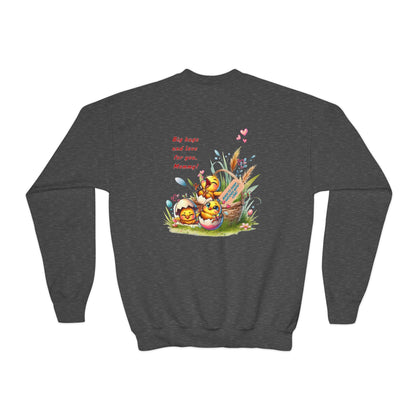 Funny Emotional Messages Youth Crewneck Sweatshirt - Perfect Gift for Mother's Day