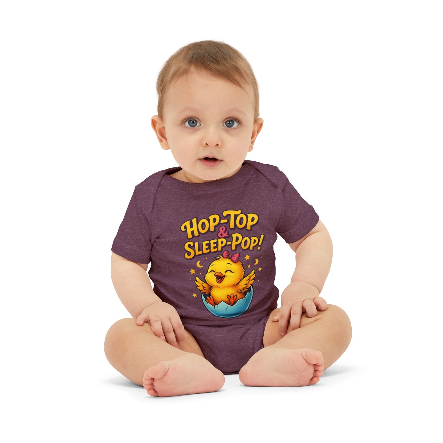 Infant One-Piece — 'Hop Top & Sleep Pop' Funny Baby Bodysuit