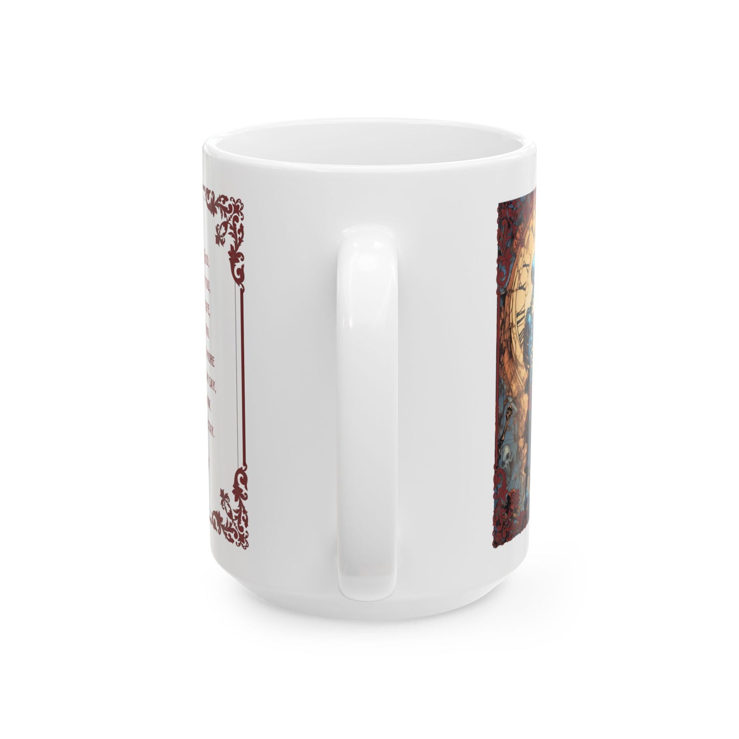 Skeleton Love Ceramic Mug - 'True love never dies' 11oz/15oz