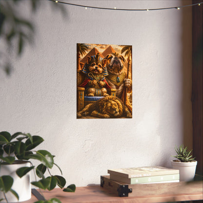 Cleopatra Yorkie Print | Funny Egypt Kids Wall Art | Dog Lover Gift | Matte Poster