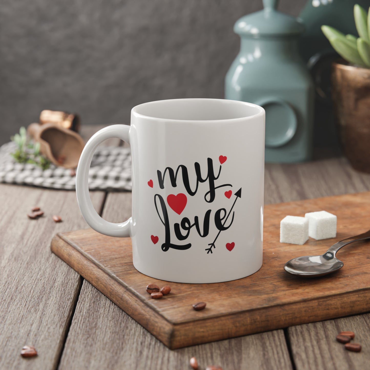 White Ceramic Mug, 11oz
