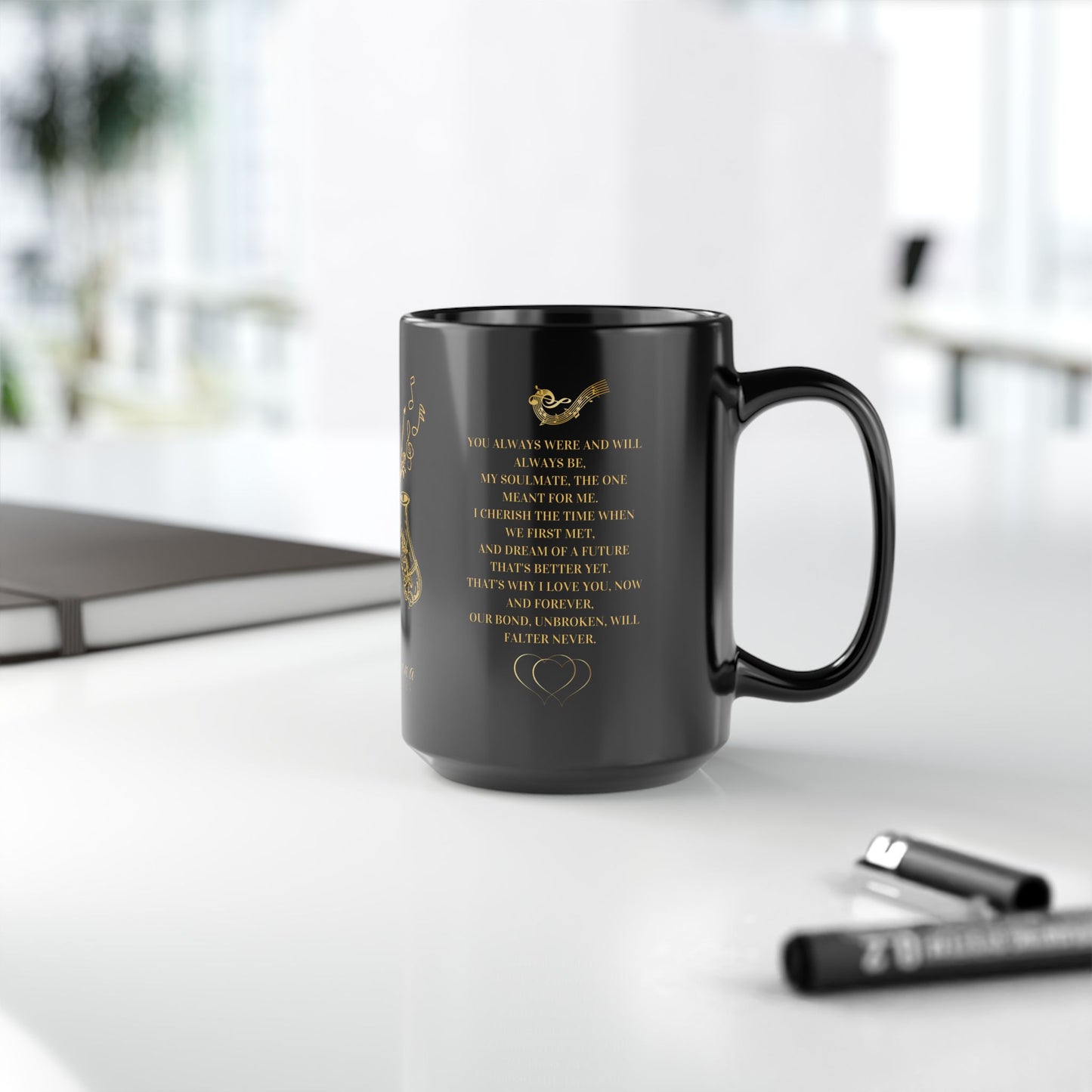 Luxury Music Lover Mug - Soulmates Design Perfect Gift for Her Perfect gift for Him