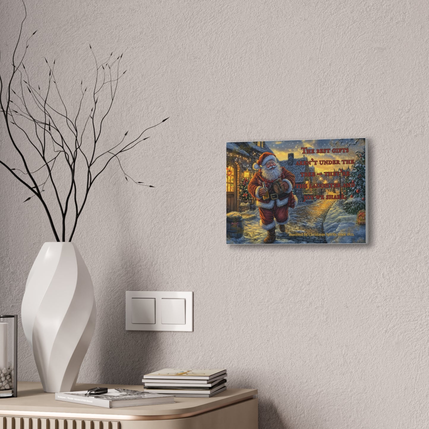 Santa Canvas Wall Art - Best Gifts Aren't Under Tree Christmas Decor