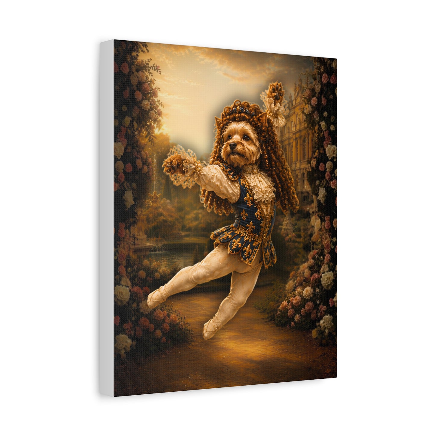 Antonio the Yorkie — Royal Ballerino | Stretched Canvas Print