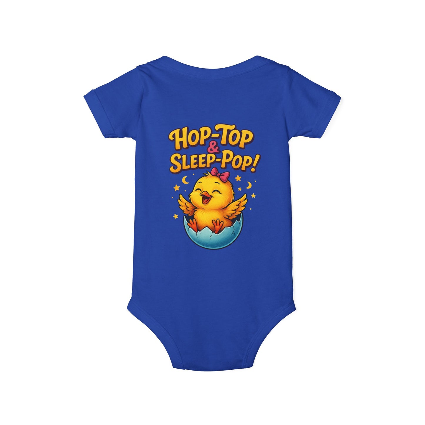Infant One-Piece — 'Hop Top & Sleep Pop' Funny Baby Bodysuit