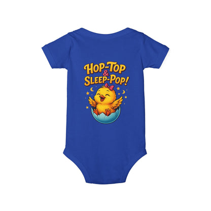 Infant One-Piece — 'Hop Top & Sleep Pop' Funny Baby Bodysuit