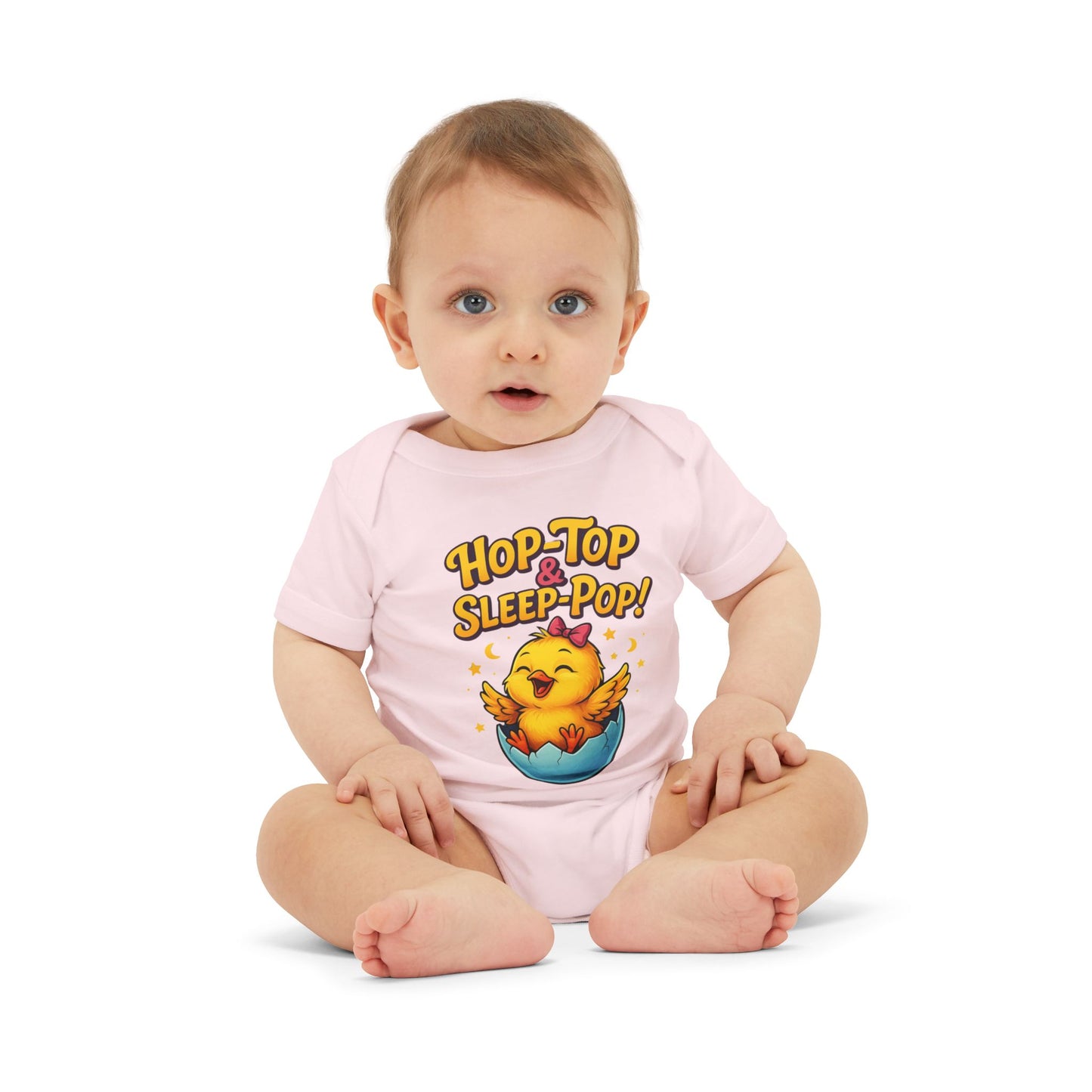 Infant One-Piece — 'Hop Top & Sleep Pop' Funny Baby Bodysuit