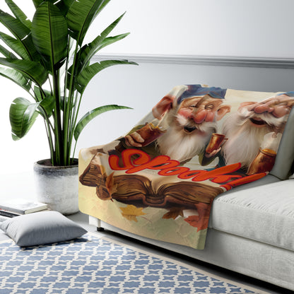 Straight Outta The book Ready To Spook - Sherpa Fleece Blanket