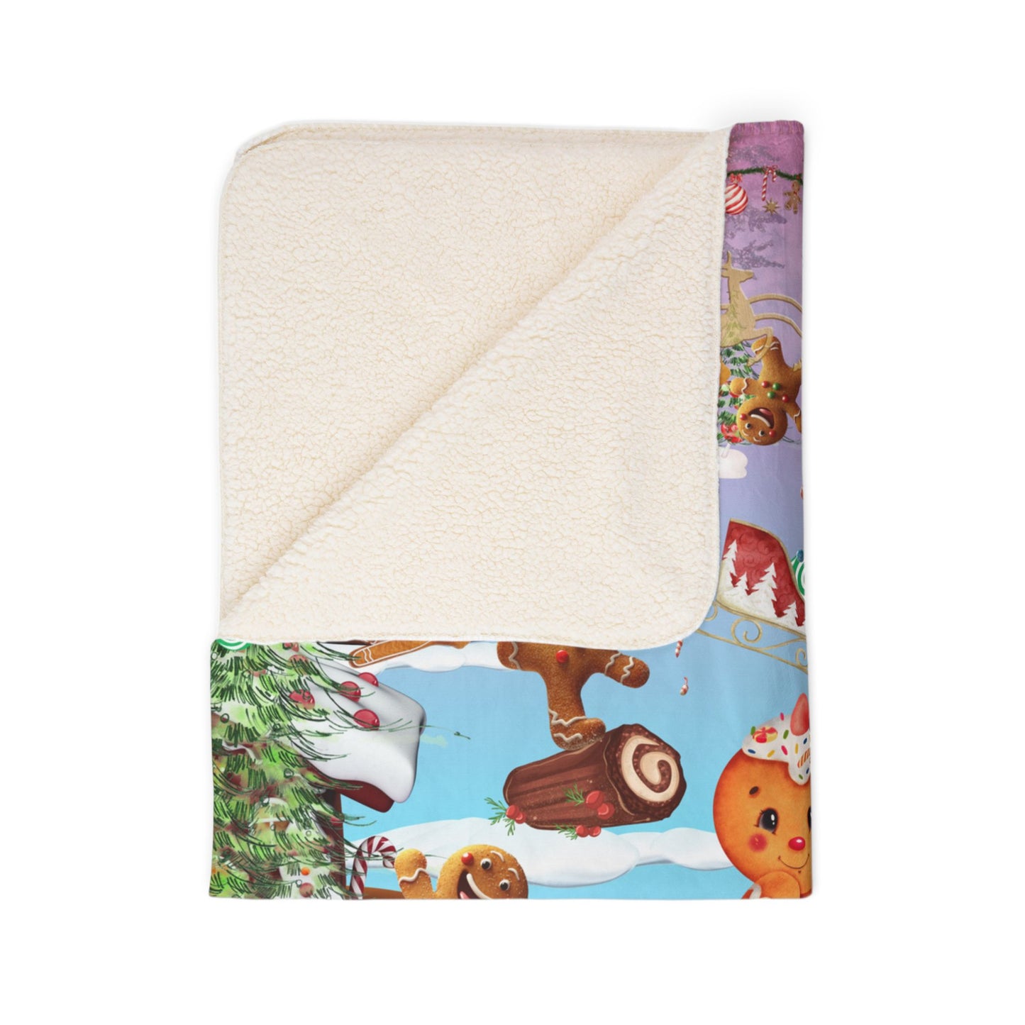 Sherpa Blanket - Funny Gingerbread Acrobats - To My Sweet Daughter