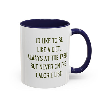 Coffee Mug - Funny Gift, I'd Like To Be Like A Diet - lets give it a whirl