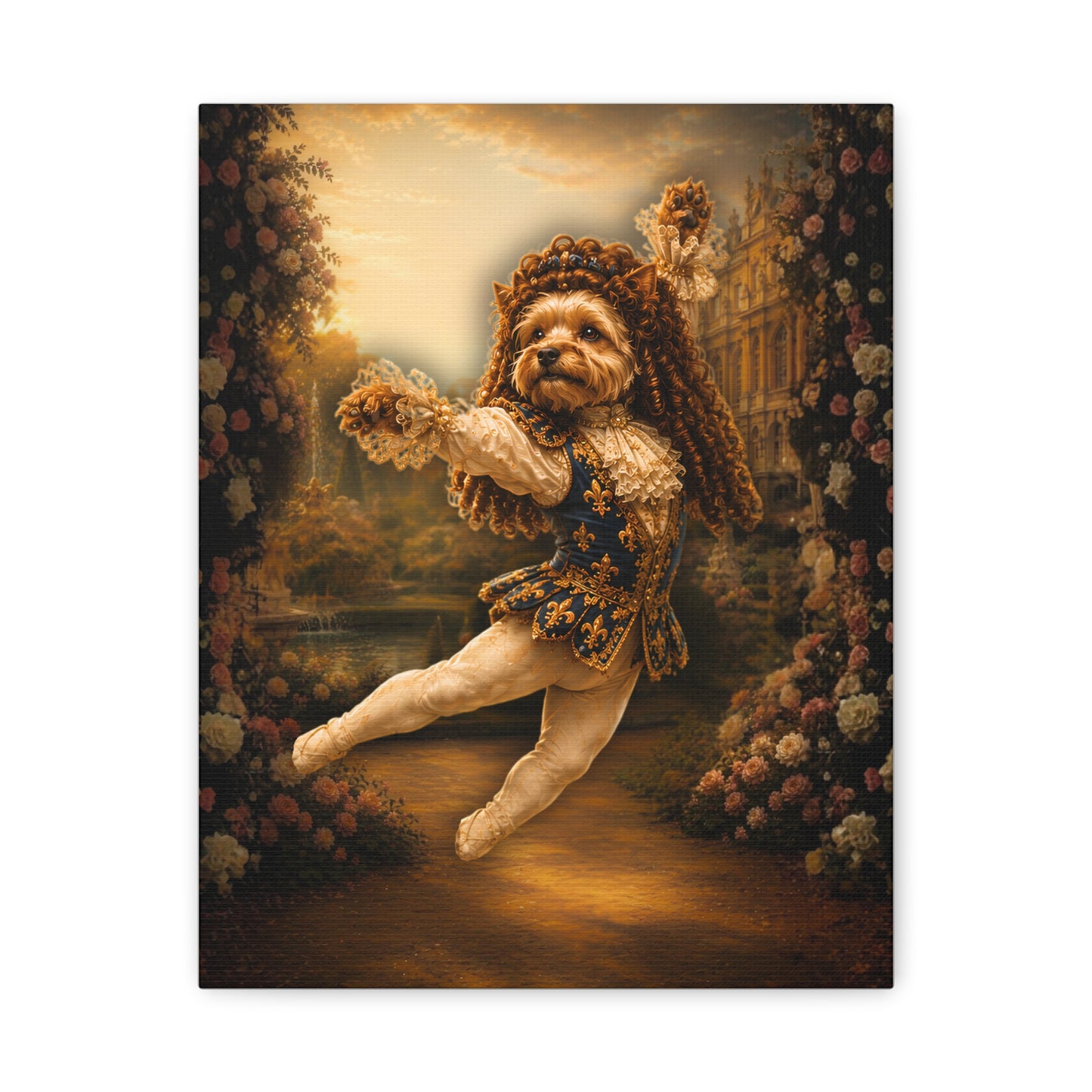 Antonio the Yorkie — Royal Ballerino | Stretched Canvas Print