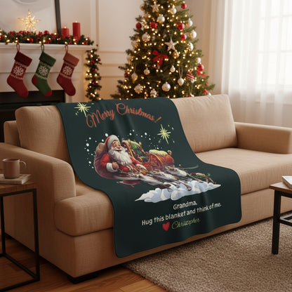 A soft, warm blanket designed to wrap Grandma in love.