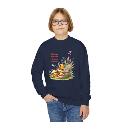 Funny Emotional Messages Youth Crewneck Sweatshirt - Perfect Gift for Mother's Day