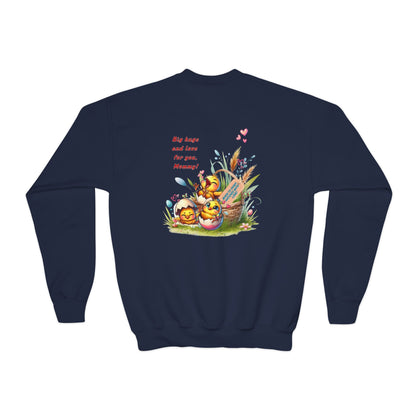 Funny Emotional Messages Youth Crewneck Sweatshirt - Perfect Gift for Mother's Day