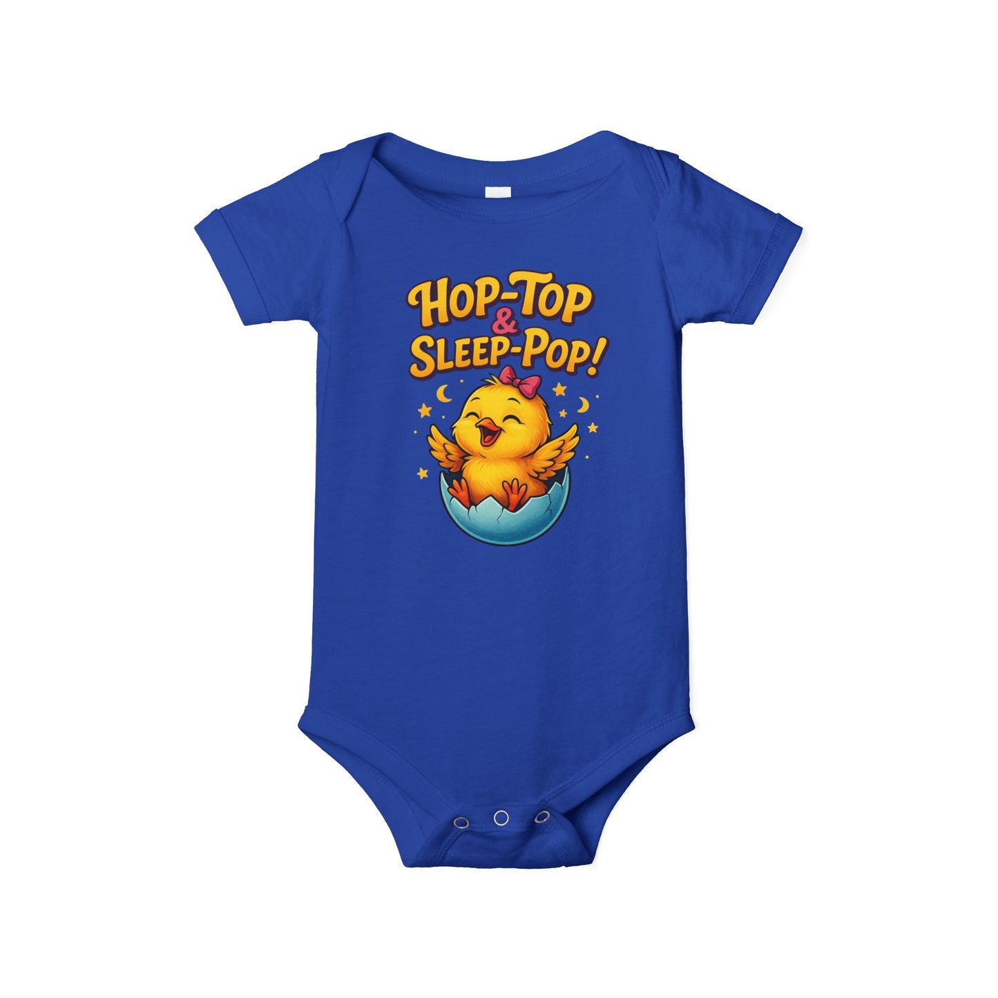Infant One-Piece — 'Hop Top & Sleep Pop' Funny Baby Bodysuit