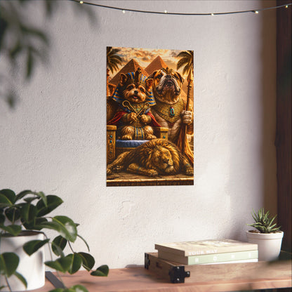 Cleopatra Yorkie Print | Funny Egypt Kids Wall Art | Dog Lover Gift | Matte Poster
