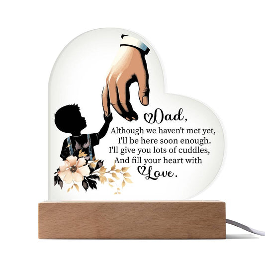 To My Dad | Printed Heart Acrylic Plaque