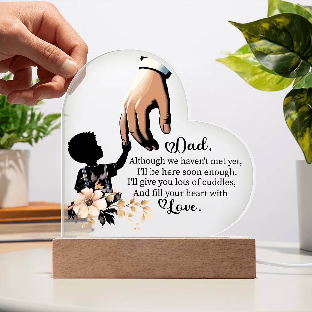 To My Dad | Printed Heart Acrylic Plaque