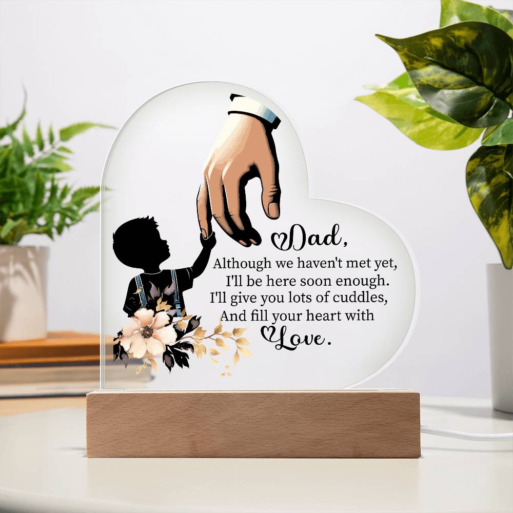 To My Dad | Printed Heart Acrylic Plaque
