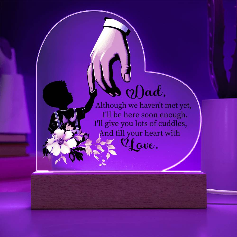 To My Dad | Printed Heart Acrylic Plaque