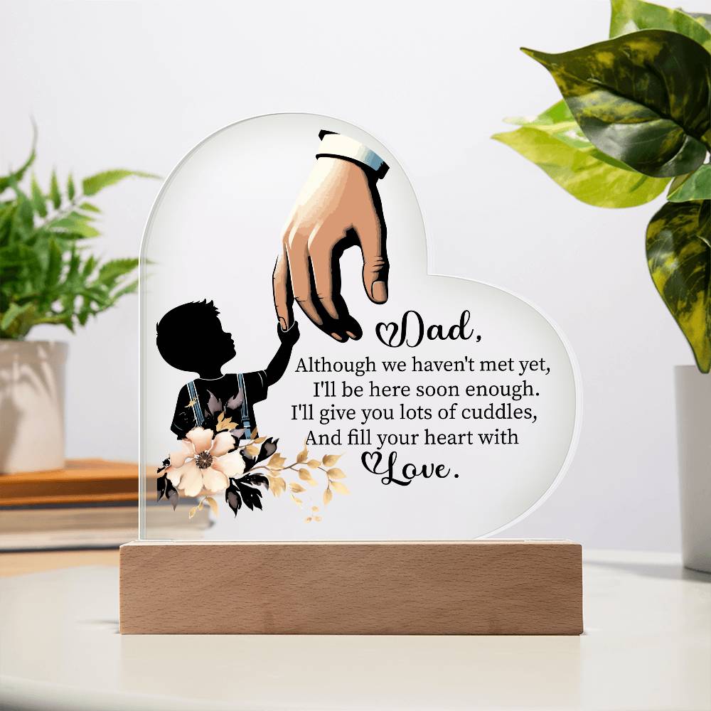 To My Dad | Printed Heart Acrylic Plaque