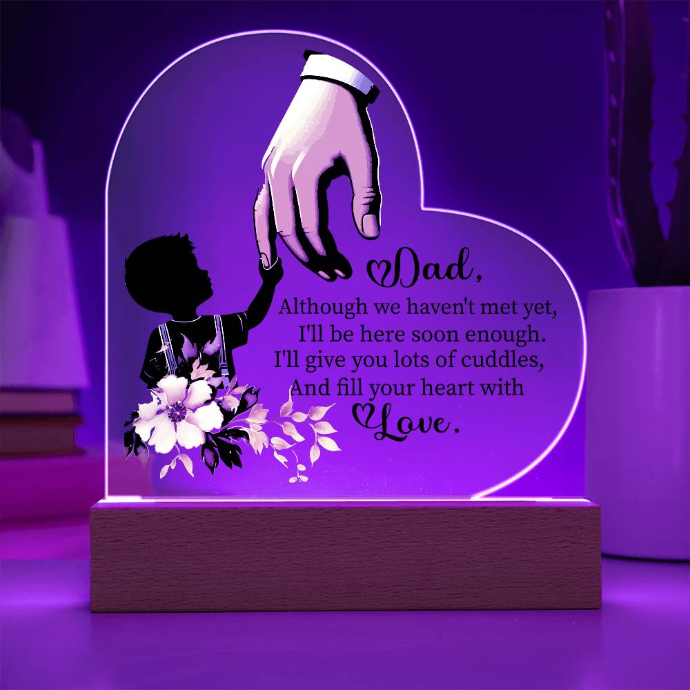 To My Dad | Printed Heart Acrylic Plaque