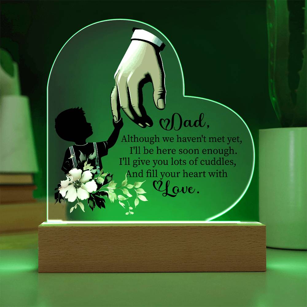 To My Dad | Printed Heart Acrylic Plaque