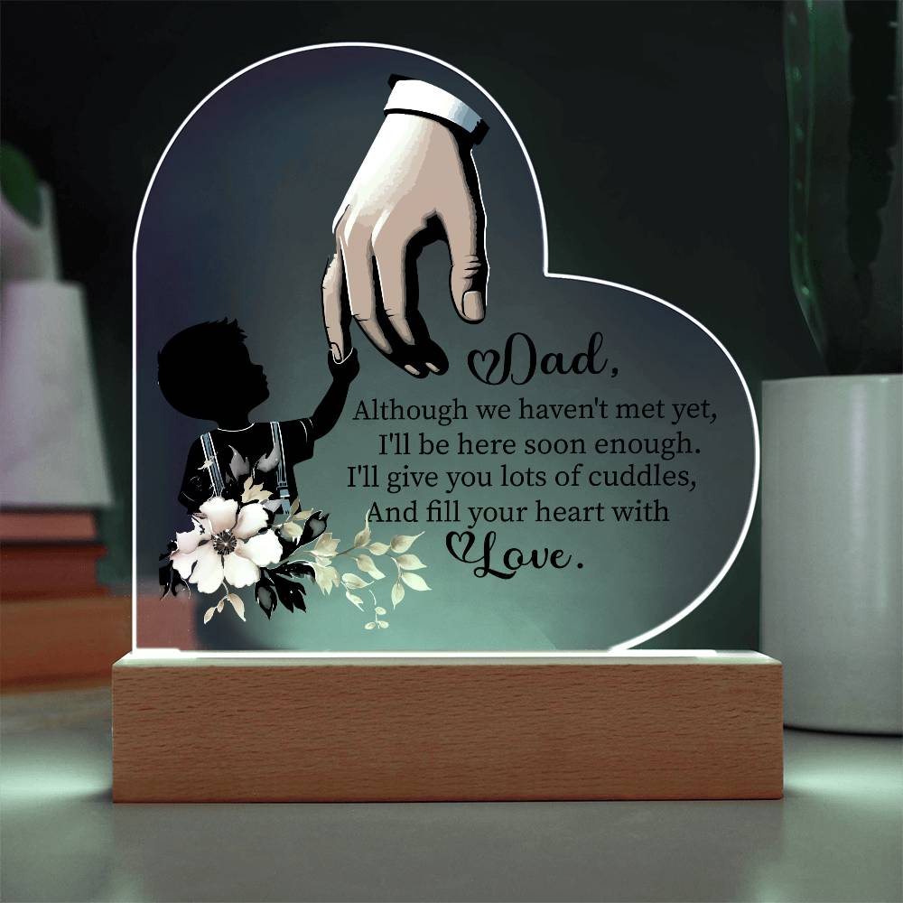 To My Dad | Printed Heart Acrylic Plaque