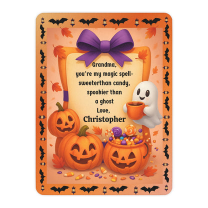 My Grandma is Magic — Personalized Halloween Sherpa Blanket
